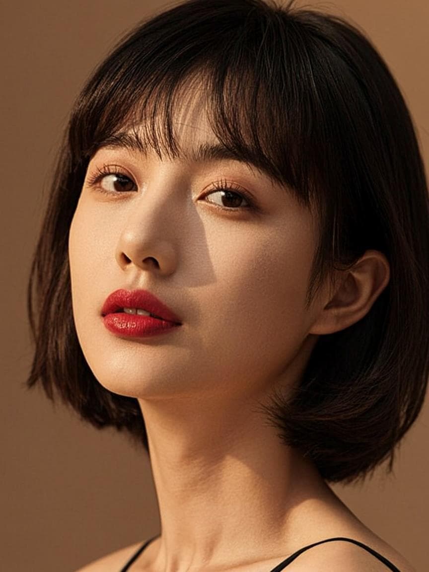 Chic short bob with bold styling